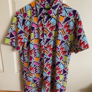 80s style button up